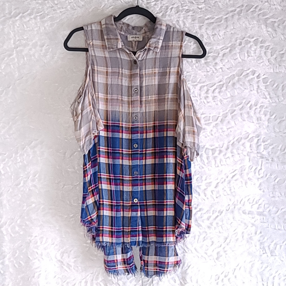 Umgee Cold Shoulder Top Size L - Picture 3 of 6